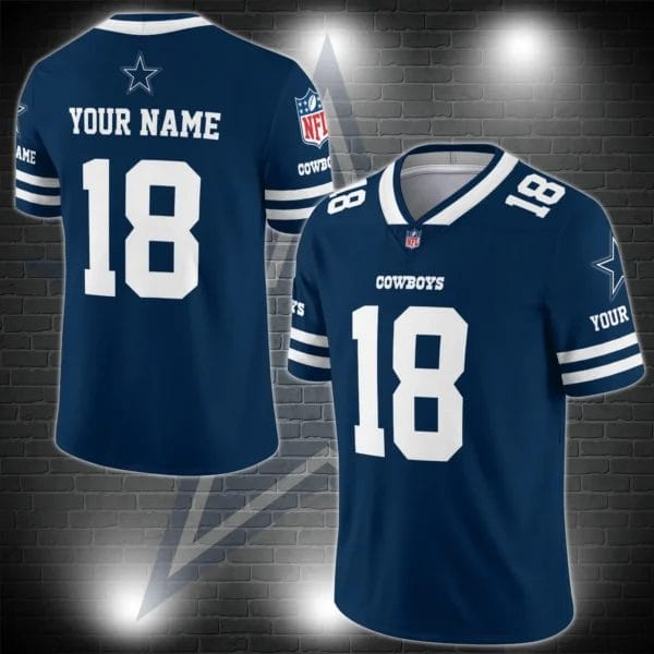 Dallas Cowboys Personalized V-neck Football Jersey Sport Gifts For Fan AZCVFJ055