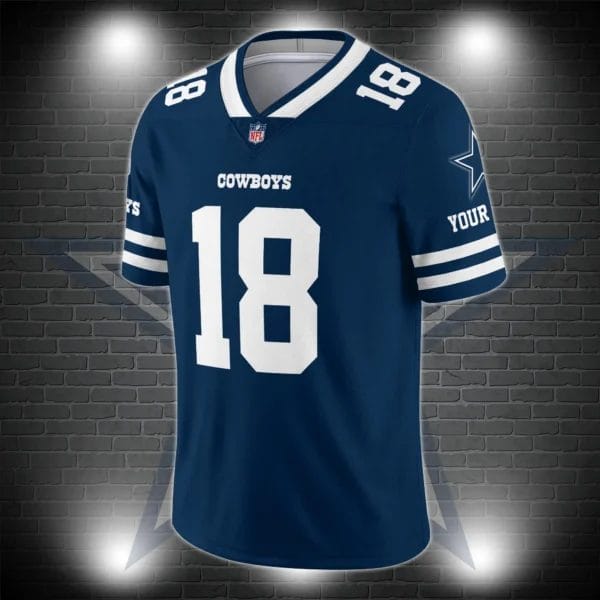 Dallas Cowboys Personalized V-neck Football Jersey Sport Gifts For Fan AZCVFJ055 - Image 2