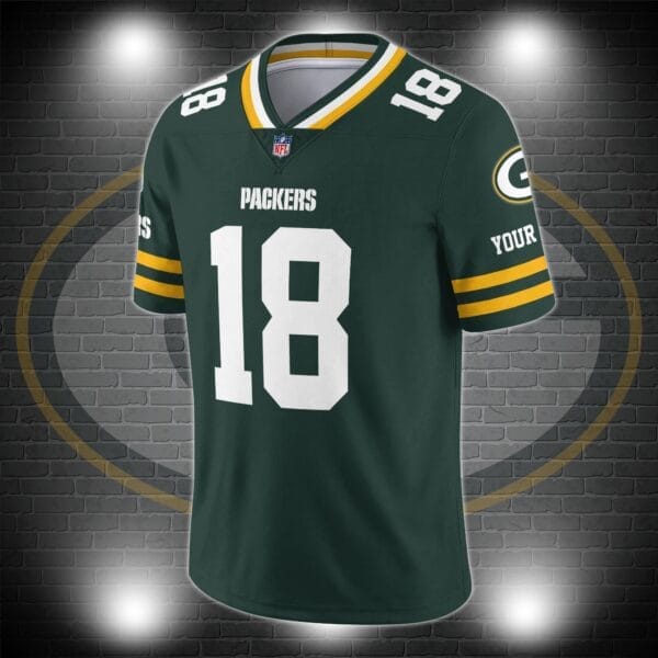 Green Bay Packers Personalized V-neck Football Jersey Sport Gifts For Fan AZCVFJ052 - Image 2