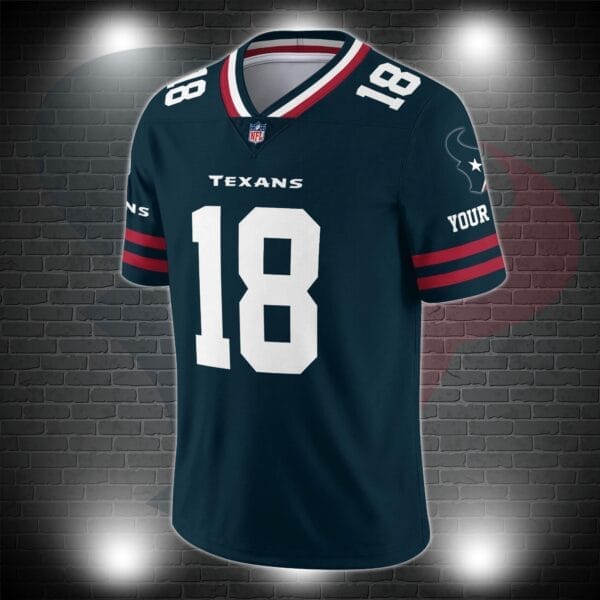 Houston Texans Personalized V-neck Football Jersey Sport Gifts For Fan AZCVFJ051 - Image 2