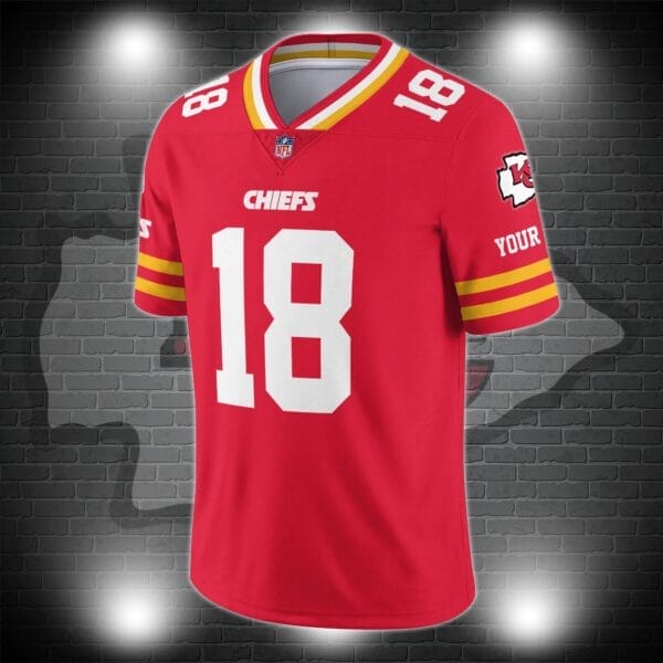 Kansas City Chiefs Personalized V-neck Football Jersey Sport Gifts For Fan AZCVFJ048 - Image 2