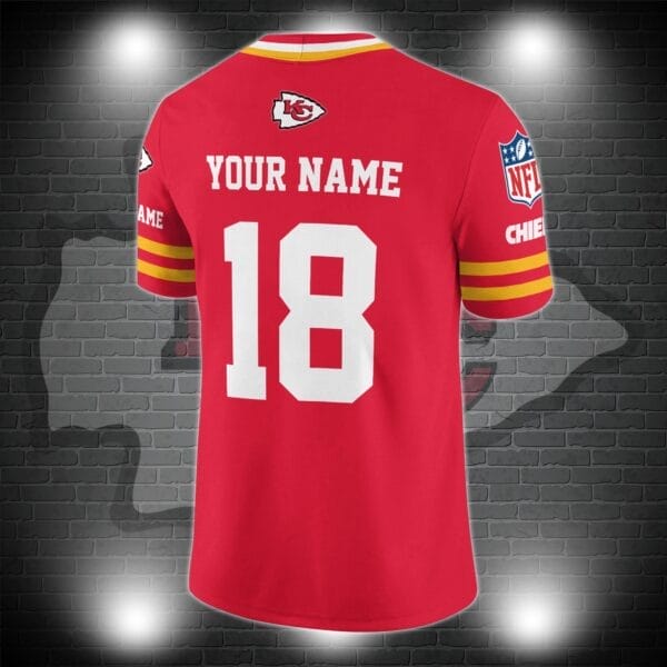 Kansas City Chiefs Personalized V-neck Football Jersey Sport Gifts For Fan AZCVFJ048 - Image 3