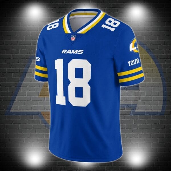 Los Angeles Rams Personalized V-neck Football Jersey Sport Gifts For Fan AZCVFJ045 - Image 2