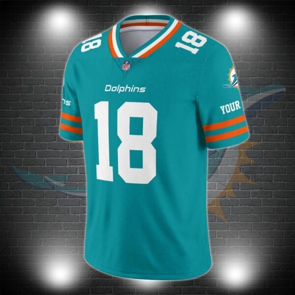 Miami Dolphins Personalized V-neck Football Jersey Sport Gifts For Fan AZCVFJ044 - Image 2