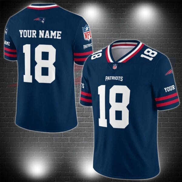 New England Patriots Personalized V-neck Football Jersey Sport Gifts For Fan AZCVFJ042