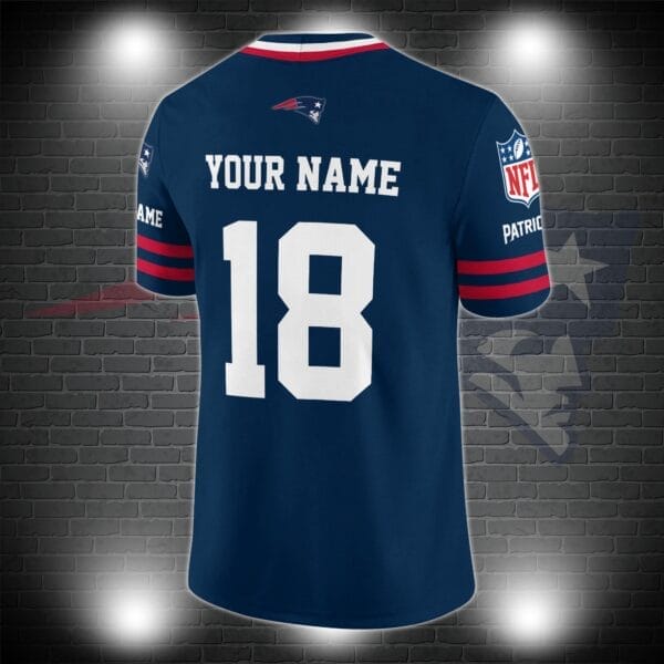 New England Patriots Personalized V-neck Football Jersey Sport Gifts For Fan AZCVFJ042 - Image 3