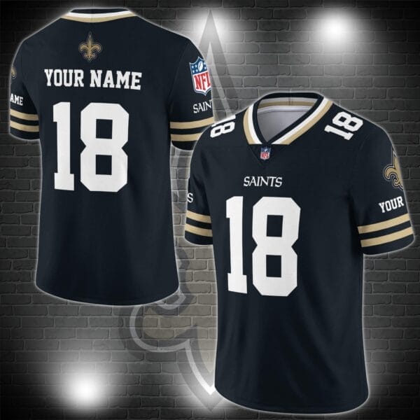 New Orleans Saints Personalized V-neck Football Jersey Sport Gifts For Fan AZCVFJ041