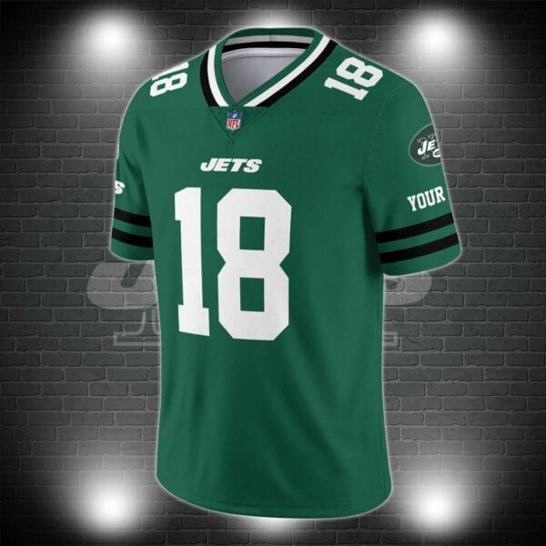 New York Jets Personalized V-neck Football Jersey Sport Gifts For Fan AZCVFJ039 - Image 2