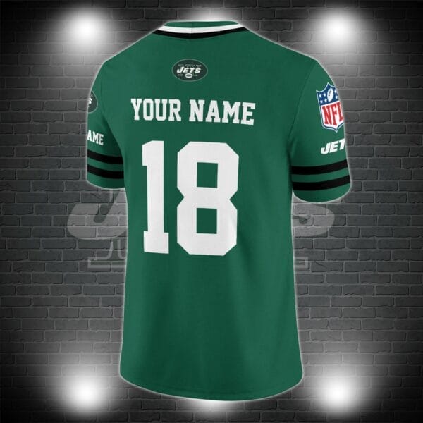 New York Jets Personalized V-neck Football Jersey Sport Gifts For Fan AZCVFJ039 - Image 3