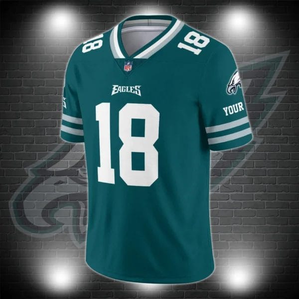 Philadelphia Eagles Personalized V-neck Football Jersey Sport Gifts For Fan AZCVFJ038 - Image 2