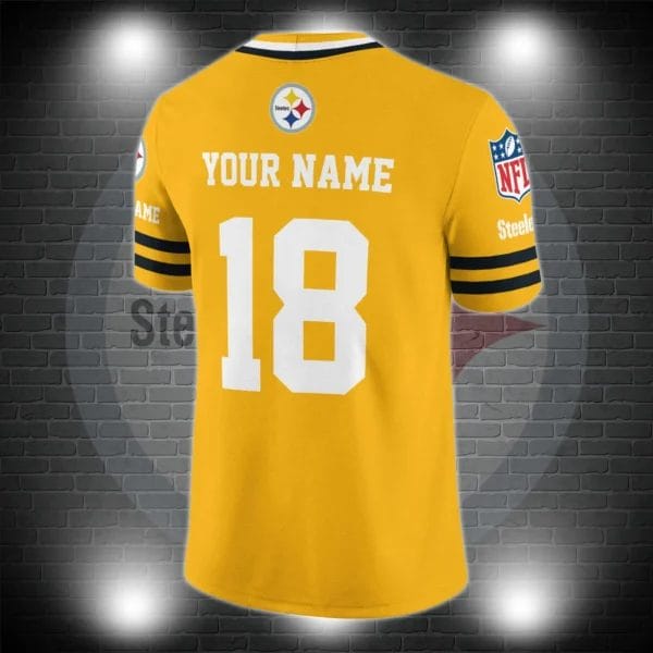 Pittsburgh Steelers Personalized V-neck Football Jersey Sport Gifts For Fan AZCVFJ037 - Image 3
