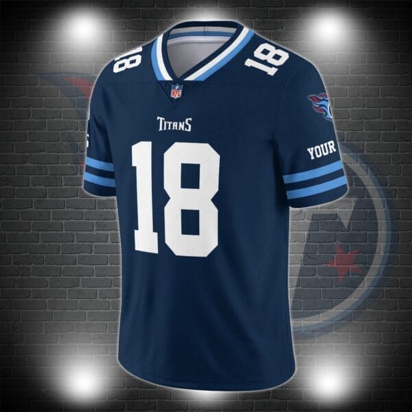 Tennessee Titans Personalized V-neck Football Jersey Sport Gifts For Fan AZCVFJ033 - Image 2