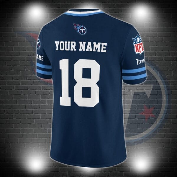 Tennessee Titans Personalized V-neck Football Jersey Sport Gifts For Fan AZCVFJ033 - Image 3