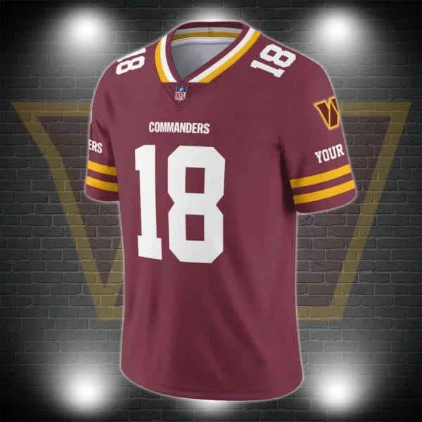 Washington Commanders Personalized V-neck Football Jersey Sport Gifts For Fan AZCVFJ064 - Image 2