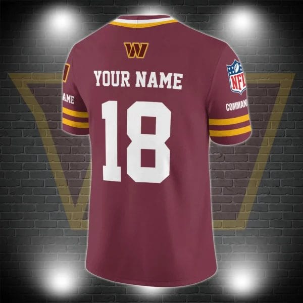 Washington Commanders Personalized V-neck Football Jersey Sport Gifts For Fan AZCVFJ064 - Image 3