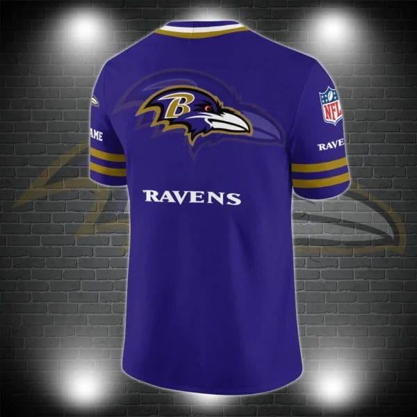 Baltimore Ravens Personalized V-neck Football Jersey Sport Gifts For Fan AZCVFJ030 - Image 3