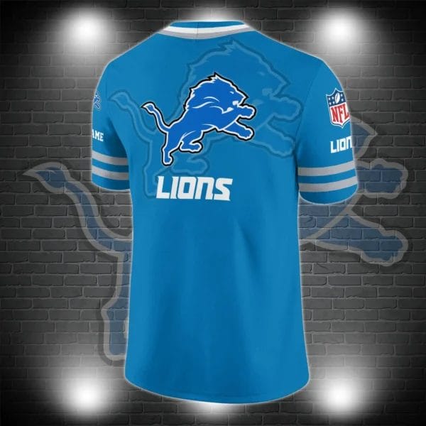 Detroit Lions Personalized V-neck Football Jersey Sport Gifts For Fan AZCVFJ022 - Image 2