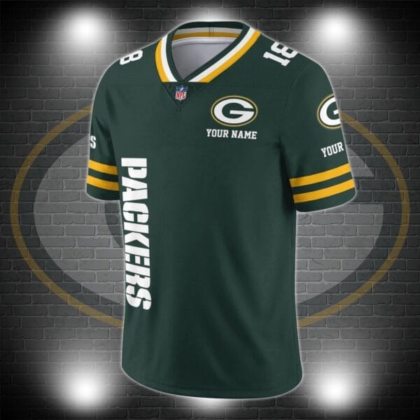 Green Bay Packers Personalized V-neck Football Jersey Sport Gifts For Fan AZCVFJ021 - Image 2