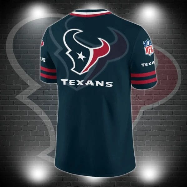 Houston Texans Personalized V-neck Football Jersey Sport Gifts For Fan AZCVFJ020 - Image 2