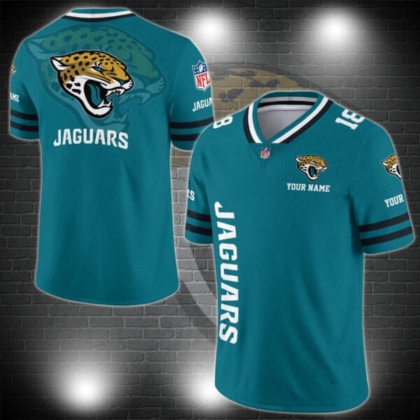 Jacksonville Jaguars Personalized V-neck Football Jersey Sport Gifts For Fan AZCVFJ018