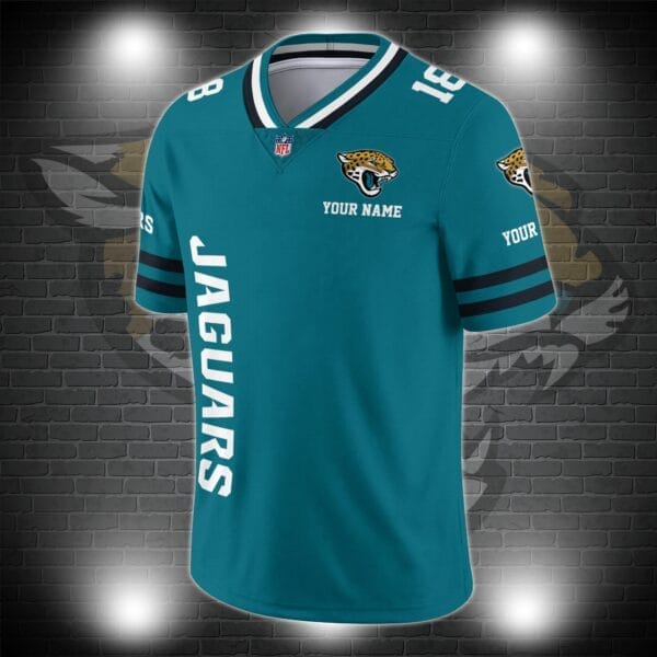 Jacksonville Jaguars Personalized V-neck Football Jersey Sport Gifts For Fan AZCVFJ018 - Image 2