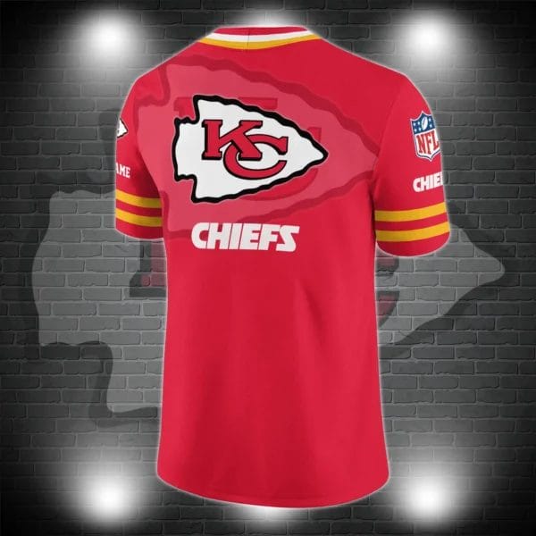 Kansas City Chiefs Personalized V-neck Football Jersey Sport Gifts For Fan AZCVFJ017 - Image 3