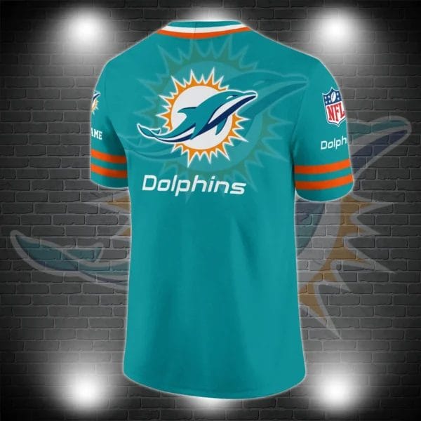 Miami Dolphins Personalized V-neck Football Jersey Sport Gifts For Fan AZCVFJ013 - Image 3