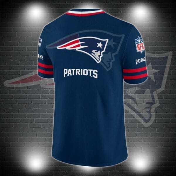 New England Patriots Personalized V-neck Football Jersey Sport Gifts For Fan AZCVFJ012 - Image 2