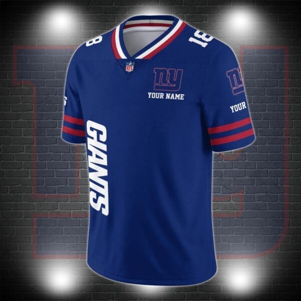 New York Giants Personalized V-neck Football Jersey Sport Gifts For Fan AZCVFJ010 - Image 2