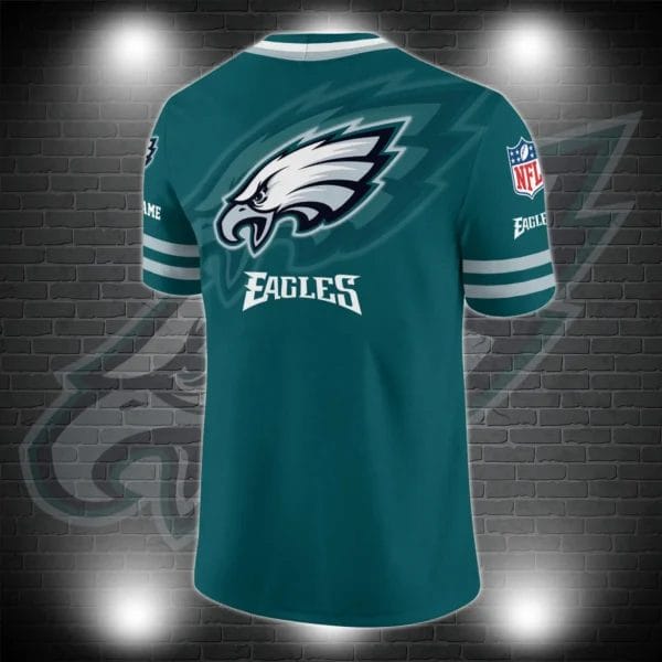 Philadelphia Eagles Personalized V-neck Football Jersey Sport Gifts For Fan AZCVFJ008 - Image 3