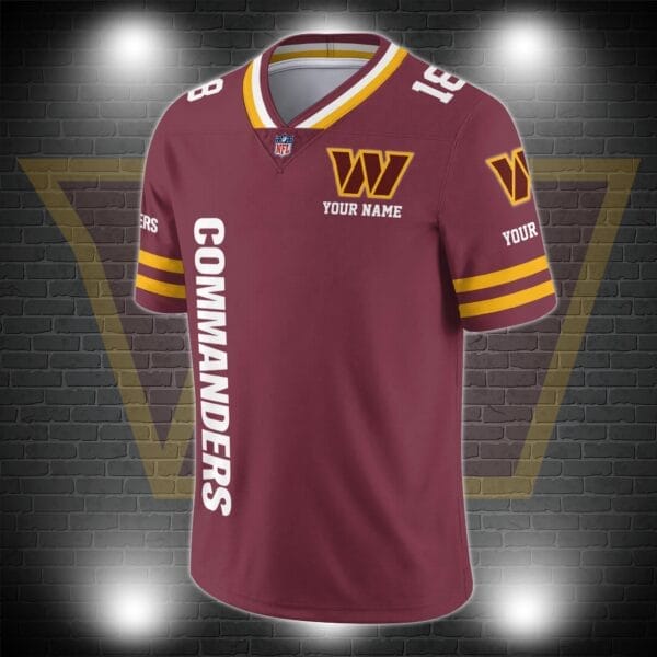 Washington Commanders Personalized V-neck Football Jersey Sport Gifts For Fan AZCVFJ003 - Image 2