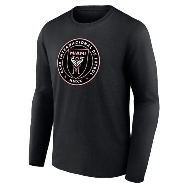 Lionel Messi Inter Miami CF Fanatics Stack Name & Number Long Sleeve T-Shirt Black - Image 3