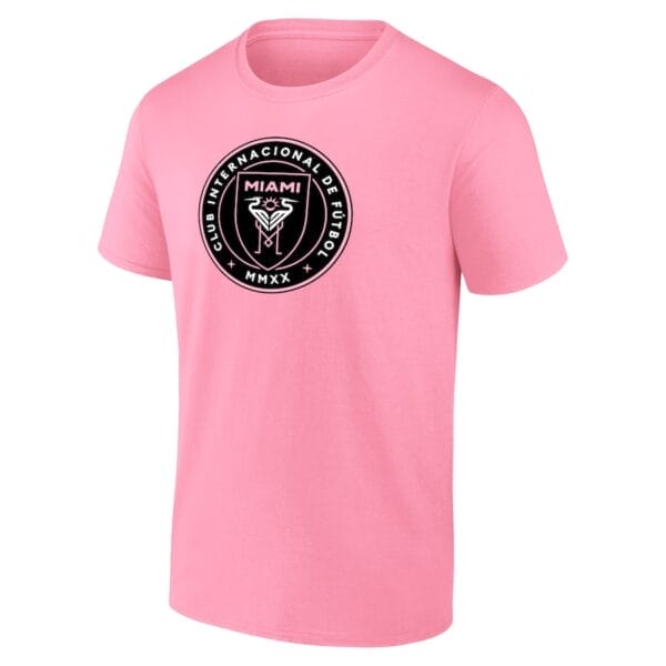Lionel Messi Inter Miami CF Fanatics Stack Name & Number T-Shirt Pink - Image 2
