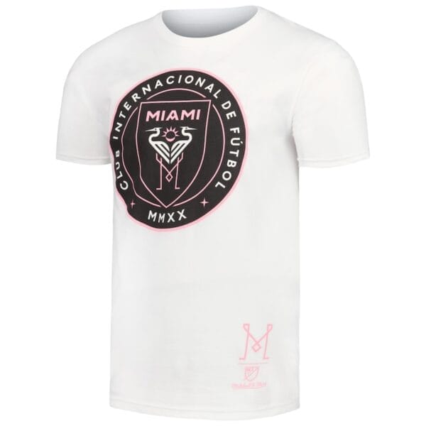 Inter Miami CF Mitchell & Ness Crest T-Shirt White - Image 2