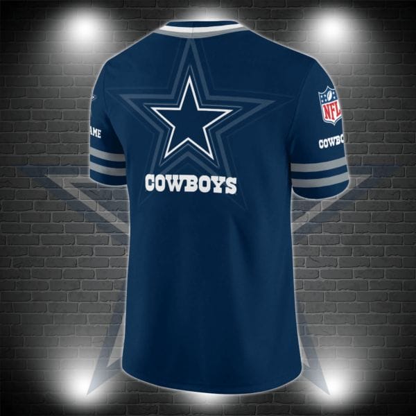 Dallas Cowboys Personalized V-neck Football Jersey Sport Gifts For Fan AZCVFJ024 - Image 2