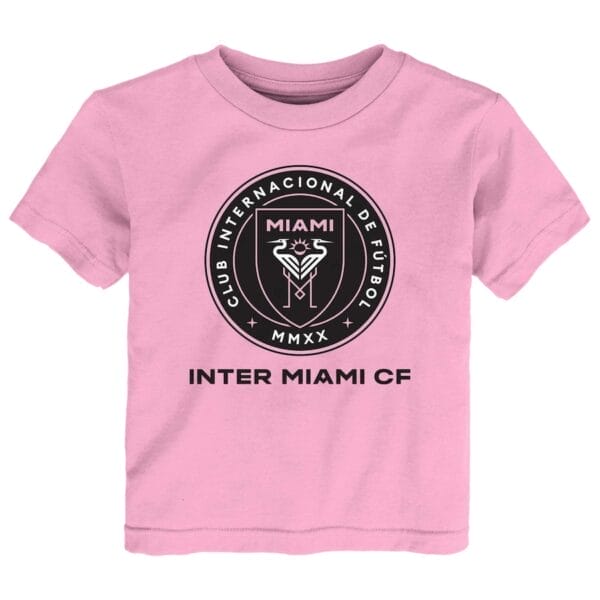 Inter Miami CF Toddler Primary Logo T-Shirt Pink