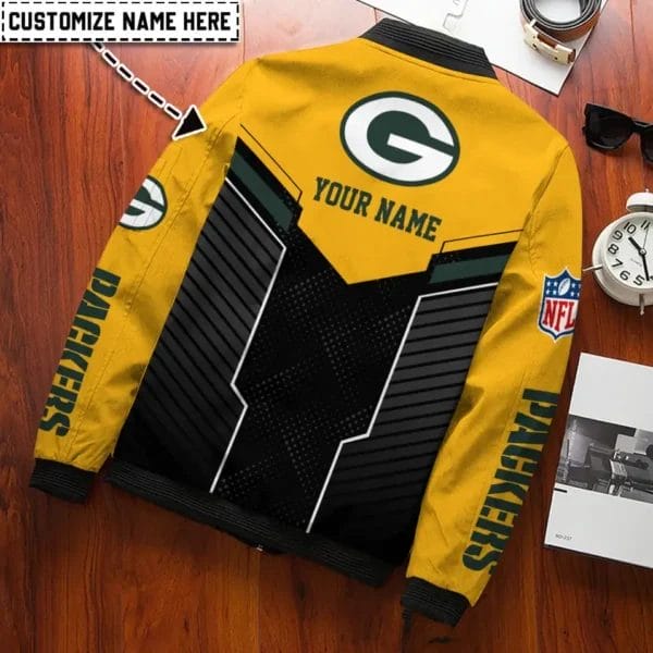 Green Bay Packers Personalized Bomber Jacket AZCBJ149 - Image 3