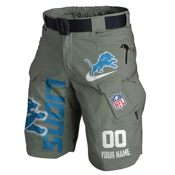 Detroit Lions Limited Edition Front Pockets Men Shorts - Belt Not Included AMCFPMS000099 - Image 4