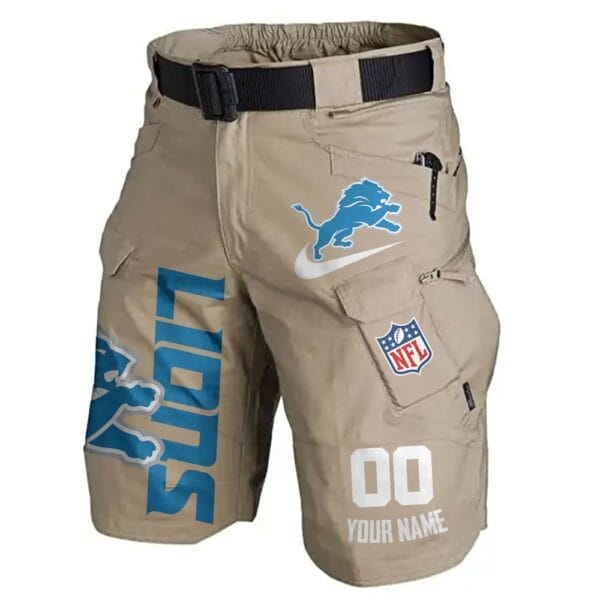 Detroit Lions Limited Edition Front Pockets Men Shorts - Belt Not Included AMCFPMS000099 - Image 3