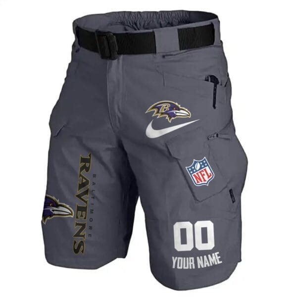 Baltimore Ravens Limited Edition Front Pockets Men Shorts - Belt Not Included AMCFPMS000110 - Image 2