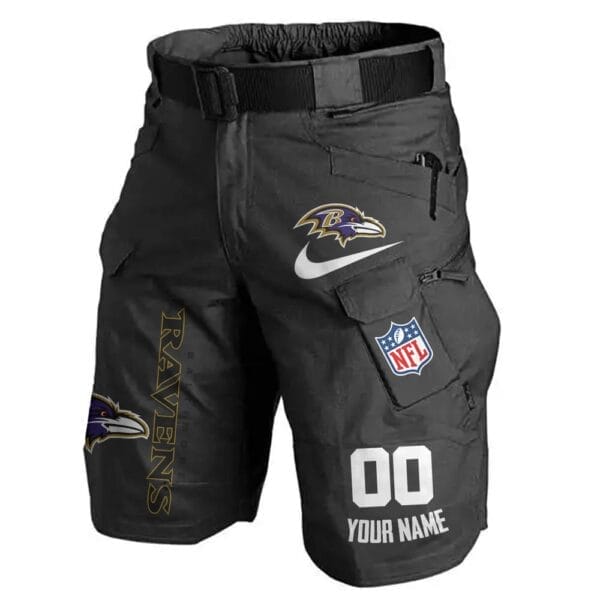 Baltimore Ravens Limited Edition Front Pockets Men Shorts - Belt Not Included AMCFPMS000110