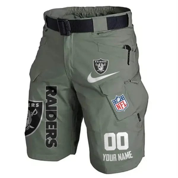 Las Vegas Raiders Limited Edition Front Pockets Men Shorts - Belt Not Included AMCFPMS000105 - Image 4
