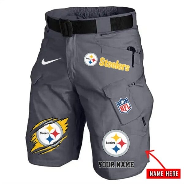 Pittsburgh Steelers Limited Edition Front Pockets Men Shorts - Belt Not Included AMCFPMS000081 - Image 5