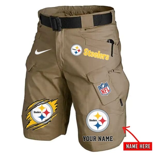 Pittsburgh Steelers Limited Edition Front Pockets Men Shorts - Belt Not Included AMCFPMS000081 - Image 3