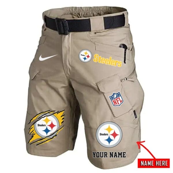 Pittsburgh Steelers Limited Edition Front Pockets Men Shorts - Belt Not Included AMCFPMS000081 - Image 2