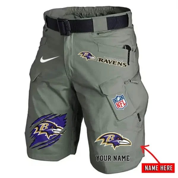 Baltimore Ravens Limited Edition Front Pockets Men Shorts - Belt Not Included AMCFPMS000079 - Image 3