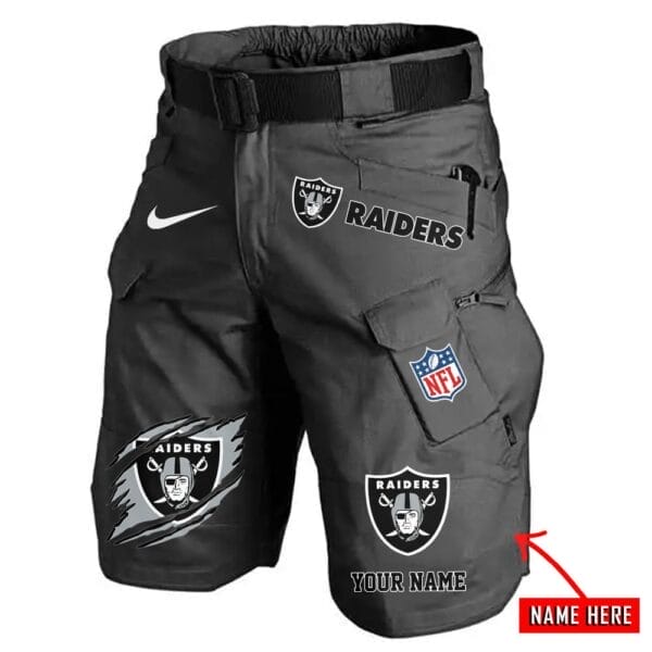 Las Vegas Raiders Limited Edition Front Pockets Men Shorts - Belt Not Included AMCFPMS000078 - Image 5