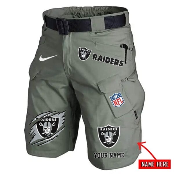Las Vegas Raiders Limited Edition Front Pockets Men Shorts - Belt Not Included AMCFPMS000078 - Image 4