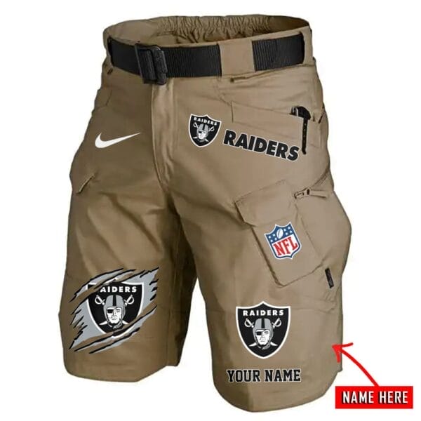 Las Vegas Raiders Limited Edition Front Pockets Men Shorts - Belt Not Included AMCFPMS000078 - Image 2