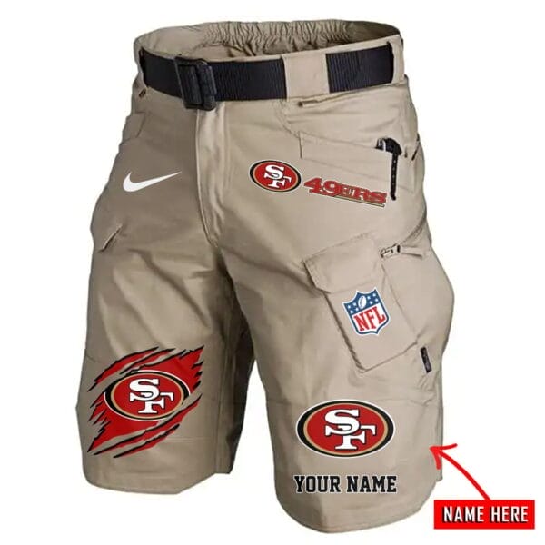 San Francisco 49ers Limited Edition Front Pockets Men Shorts - Belt Not Included AMCFPMS000087 - Image 2